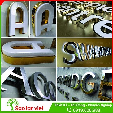 stainless steel letters - 3D braille - mica letters - braille with lights