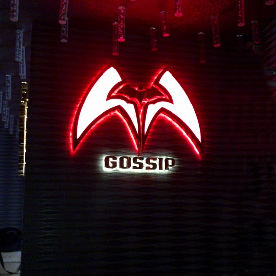 Chữ Logo Inox Vàng  - Neon Sign dạ sáng (Gossip)